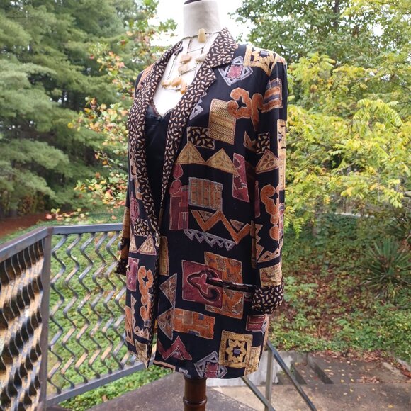 90s Vintage Lightweight Loose Fit Blazer, S/M - Picture 5 of 6